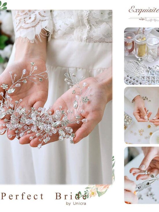 Crystal Bridal Hair Vine Wedding Headpiece